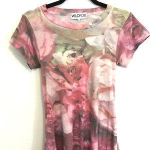 Wildfox open back floral top