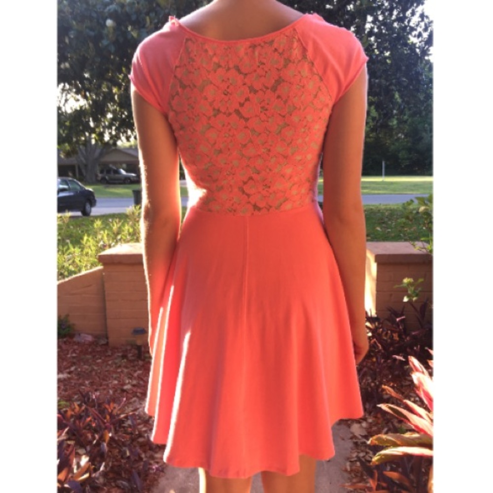 Pink lace dress