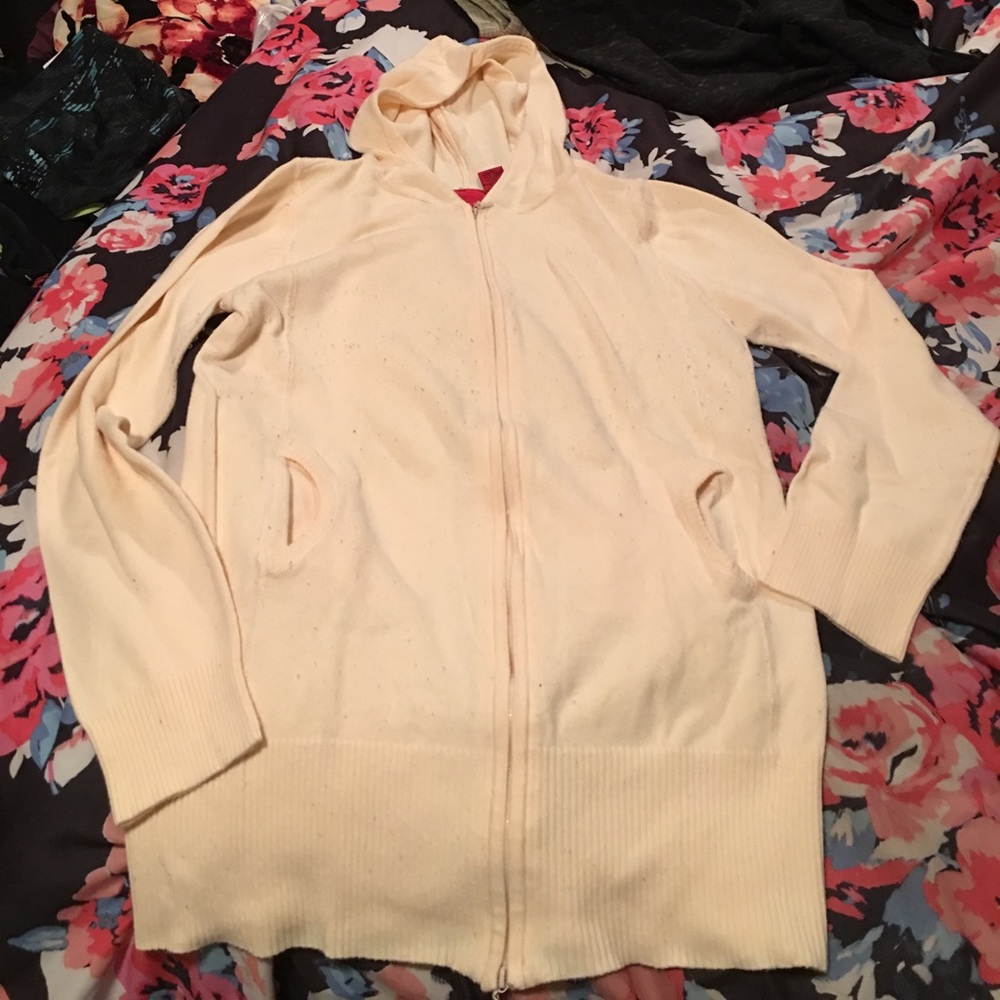 Lightweight hooded zip sweater