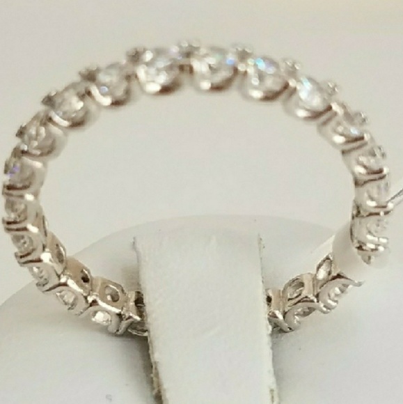 14k gold plated Eternity Wedding Band - Picture 3 of 5