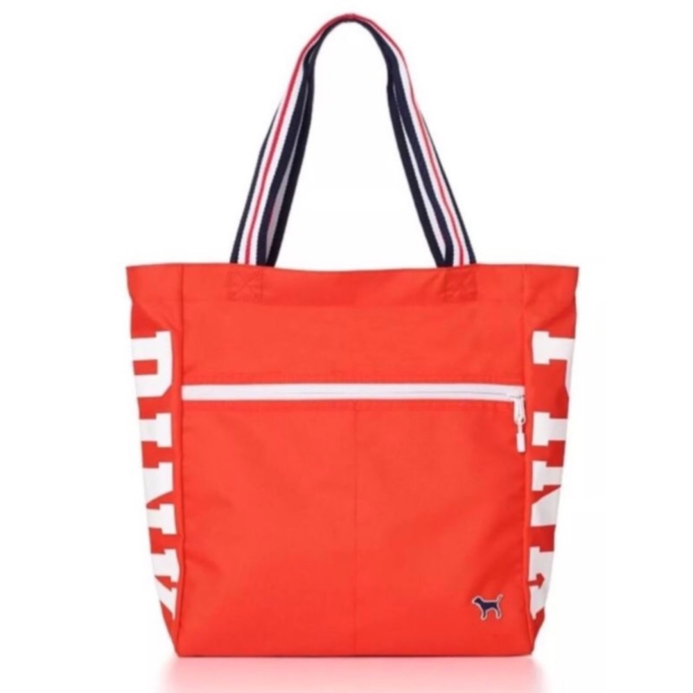 Victoria's Secret PINK Zip Tote Bag in Neon Coral