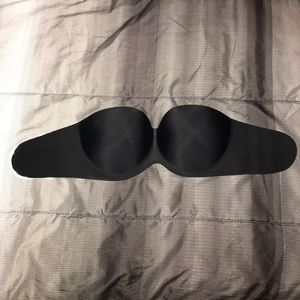 Black Stick On Backless Bra