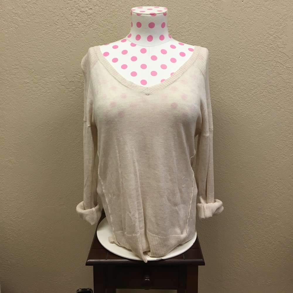 Cream long sleeve sweater