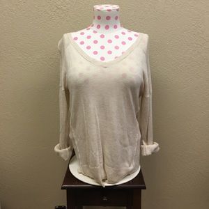 Cream long sleeve sweater