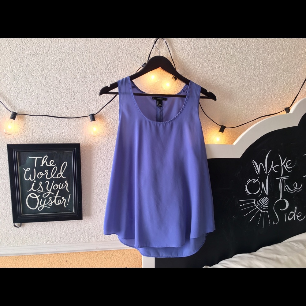 Periwinkle Zipper Tank