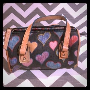 Dooney & Bourke mini heart barrel bag - new