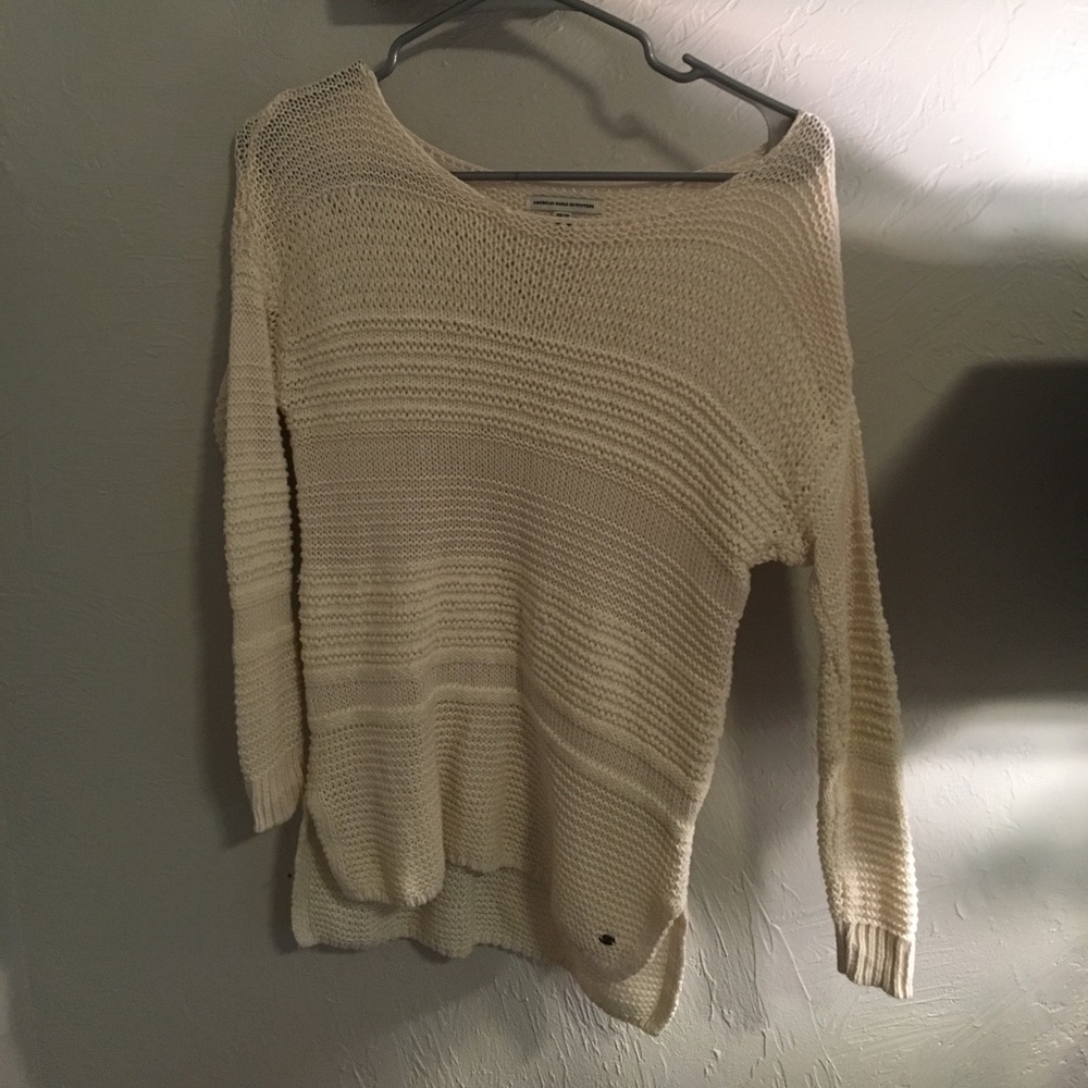 American Eagle, White Knit Sweater