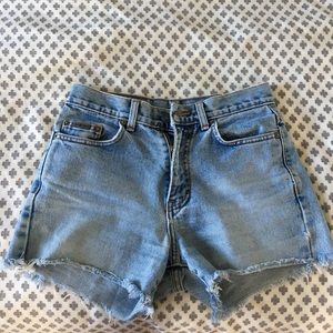 Calvin Klein denim cutoffs