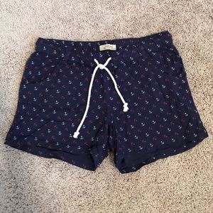 Navy anchor shorts