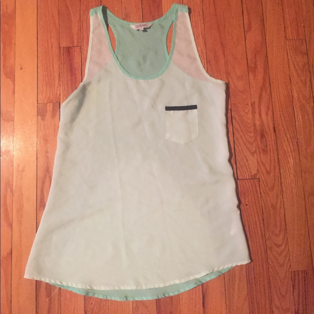 Mint green tunic blouse