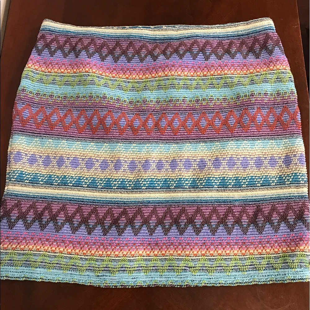 Multi color mini skirt