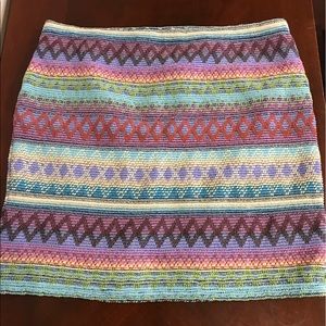 Multi color mini skirt