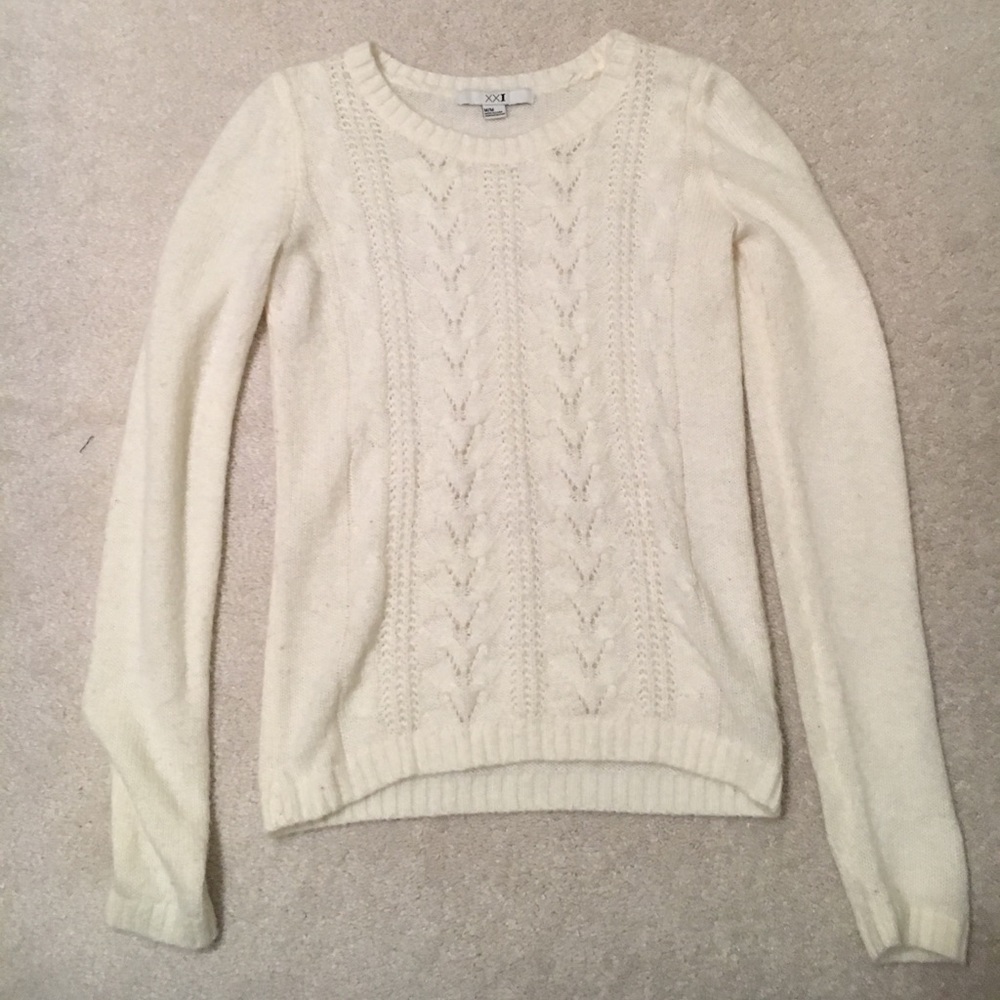 White sweater from Forever 21