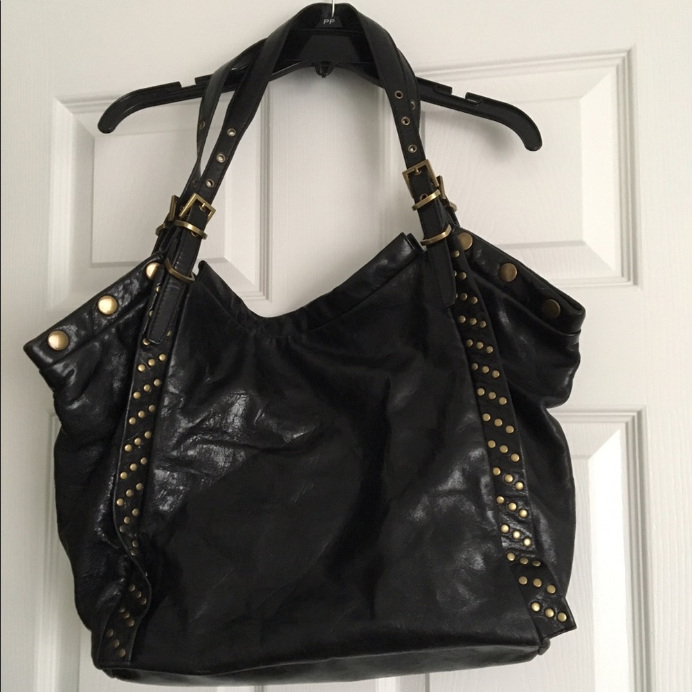 Kooba Jullian black leather hobo/shoulder bag