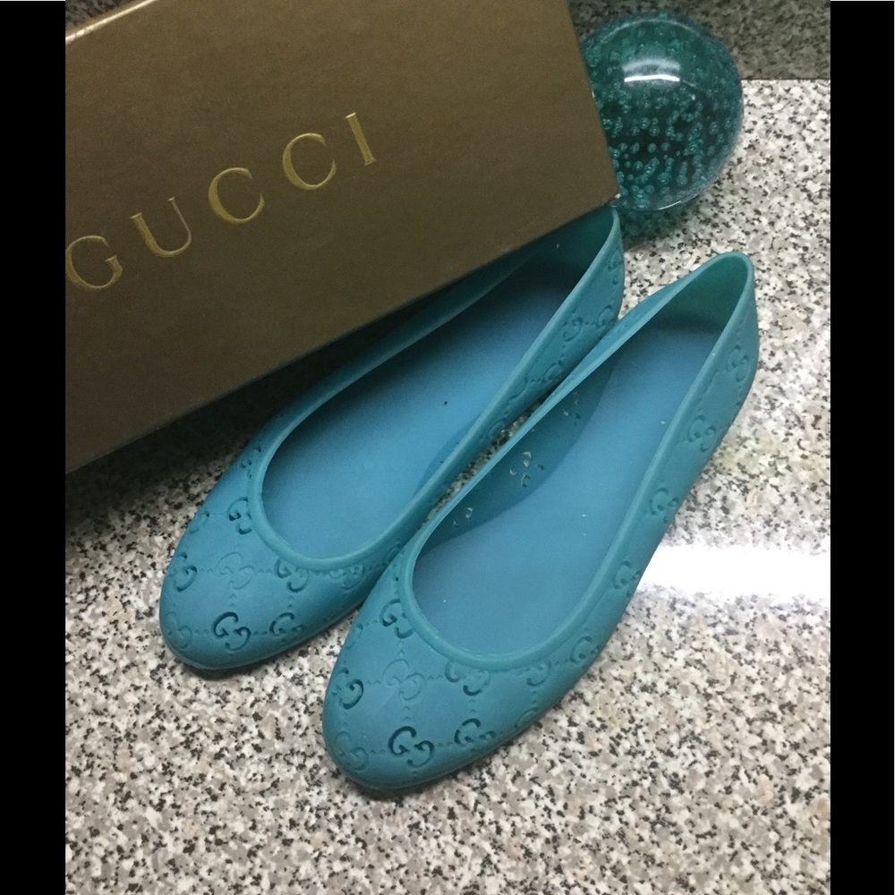 ‼️SOLD‼️Gucci rubber ballet flats New With Box⛔️