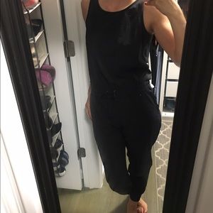 Athleta black jumpsuit with drawstrings