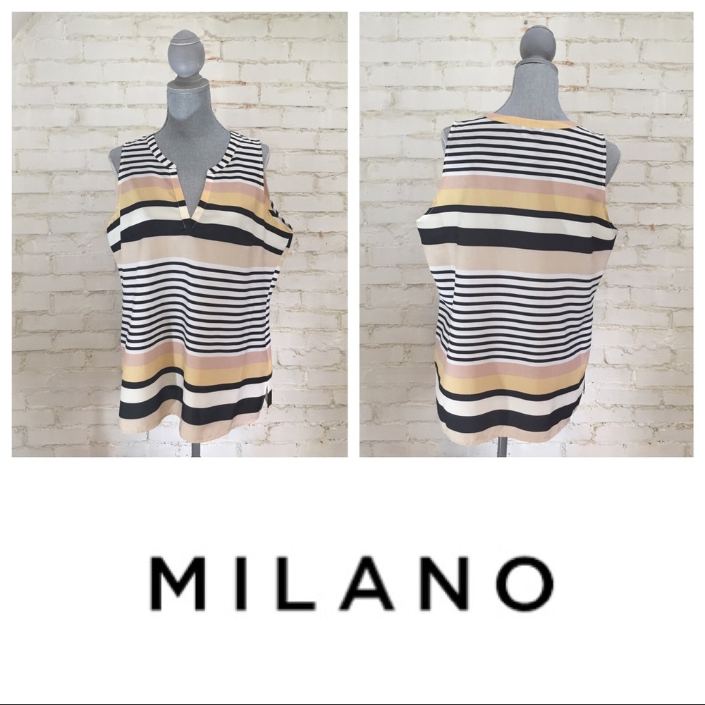 Milano | Sleeveless Blouse | Striped | L