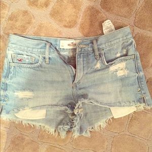 Hollister distressed jean shorts
