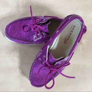 Glittery purple Sperry Topsiders!