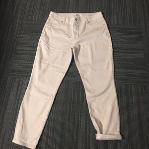 Cream color skinny jeans