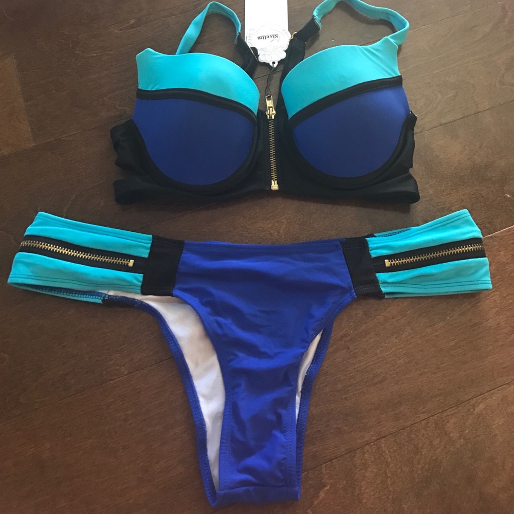 Blue swimsuit