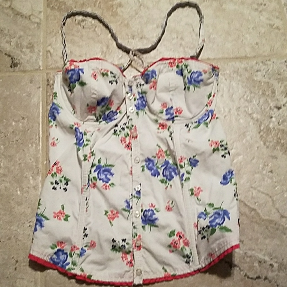 Gilly Hicks Summery Corset Top Small