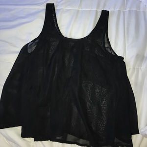 Float black see through shirt