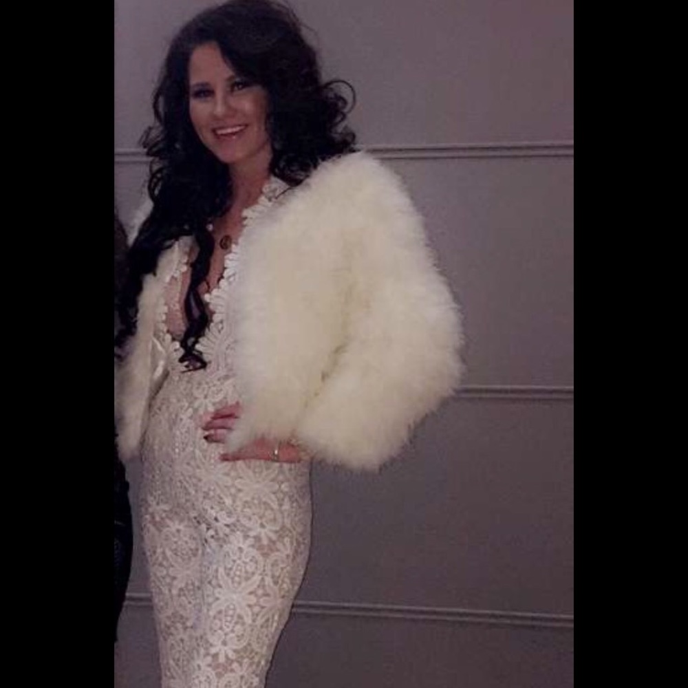 Ostrich  plumb jacket