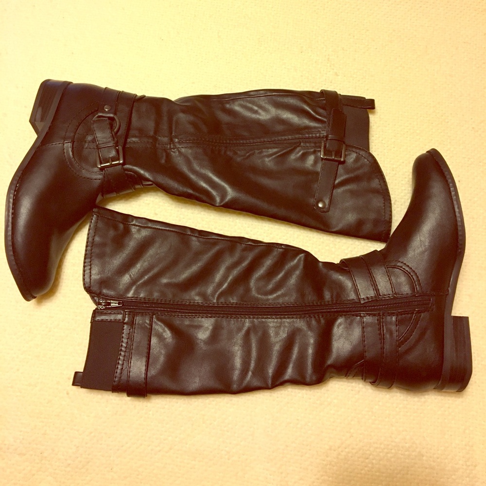 Black tall boots