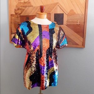Vintage Modern Sequin Top