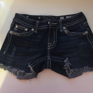 Miss Me cutoff blue jean shorts