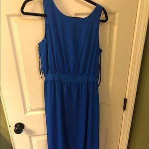 Gianni Binni Blue maxi dress with cut outs