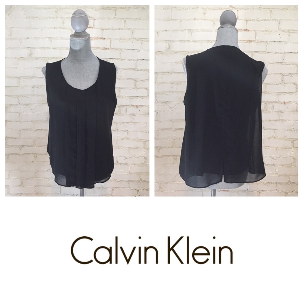 Calvin Klein | Sleeveless Blouse | Black | L