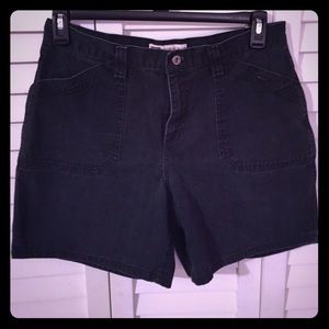 Black jean shorts