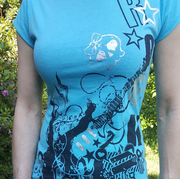 Juniors Blue "Rock" Tee - Picture 5 of 5