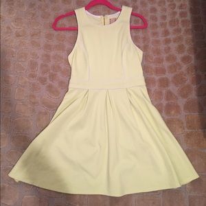 Yellow Jersey Skater Dress