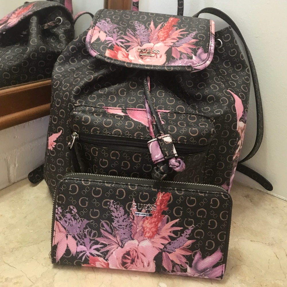 GUESS floral backpack