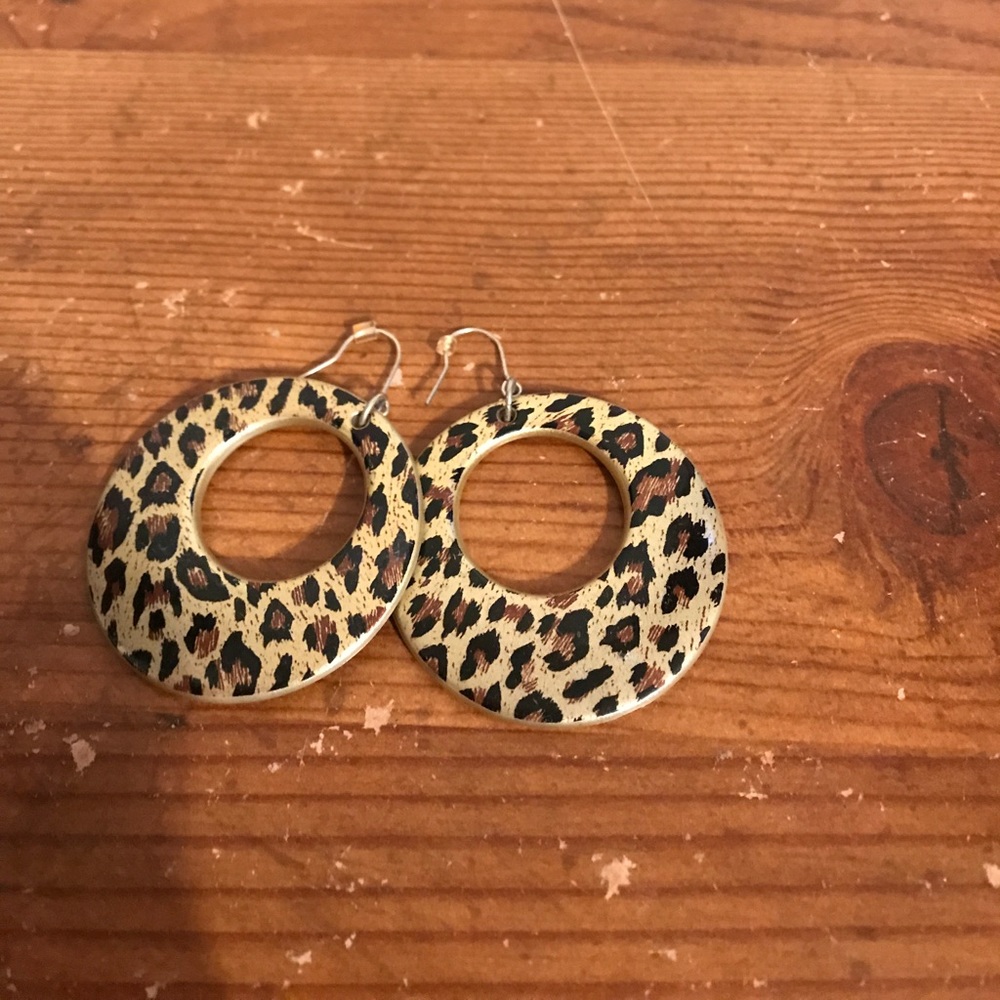 Cheetah printed earrings