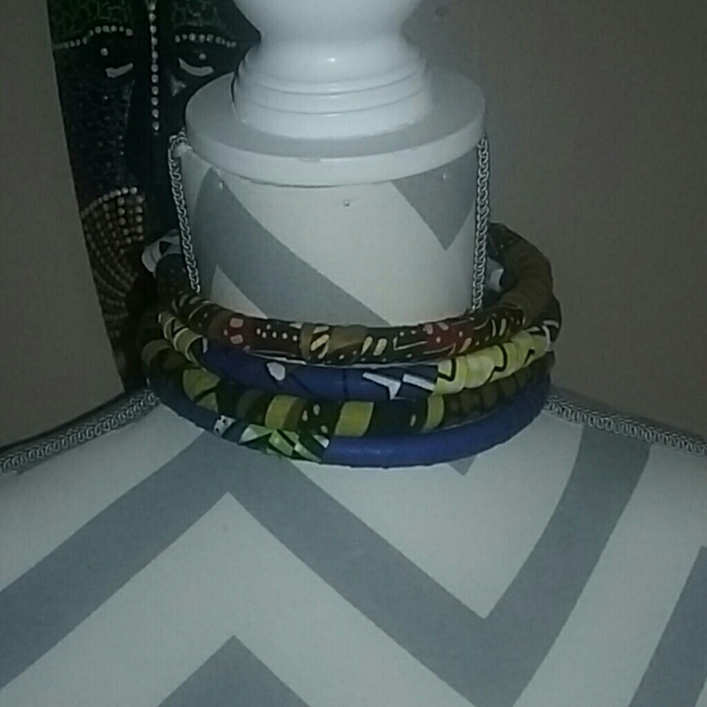 African Fabric necklace