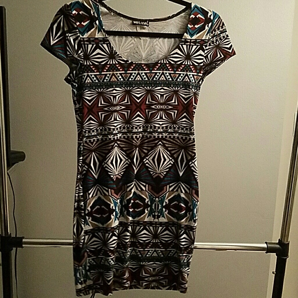 AZTEC MULTICOLORED MINI DRESS