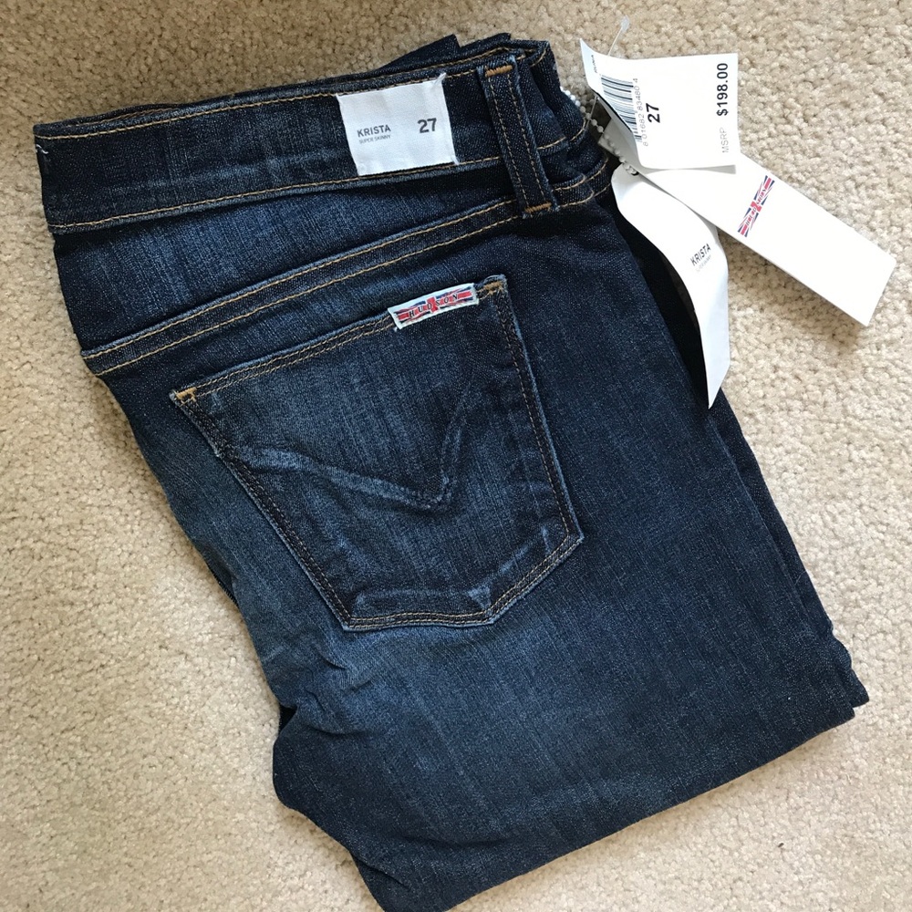 NWT Hudsons Krista Skinny Jeans in Dark Blue Wash