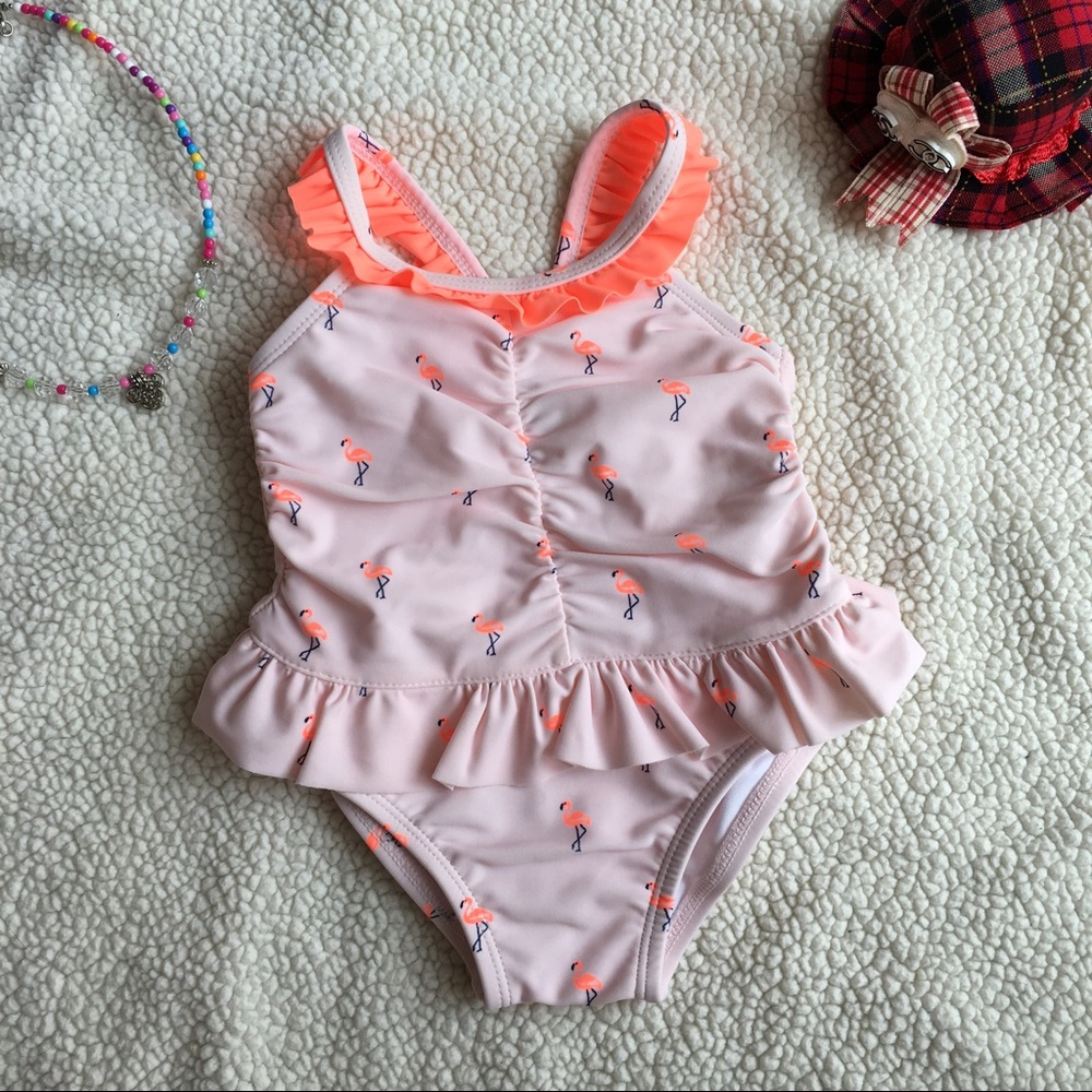 Janie and jack flamingo baby swimsuit