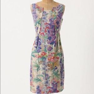 Anthropologie floral linen dress 4