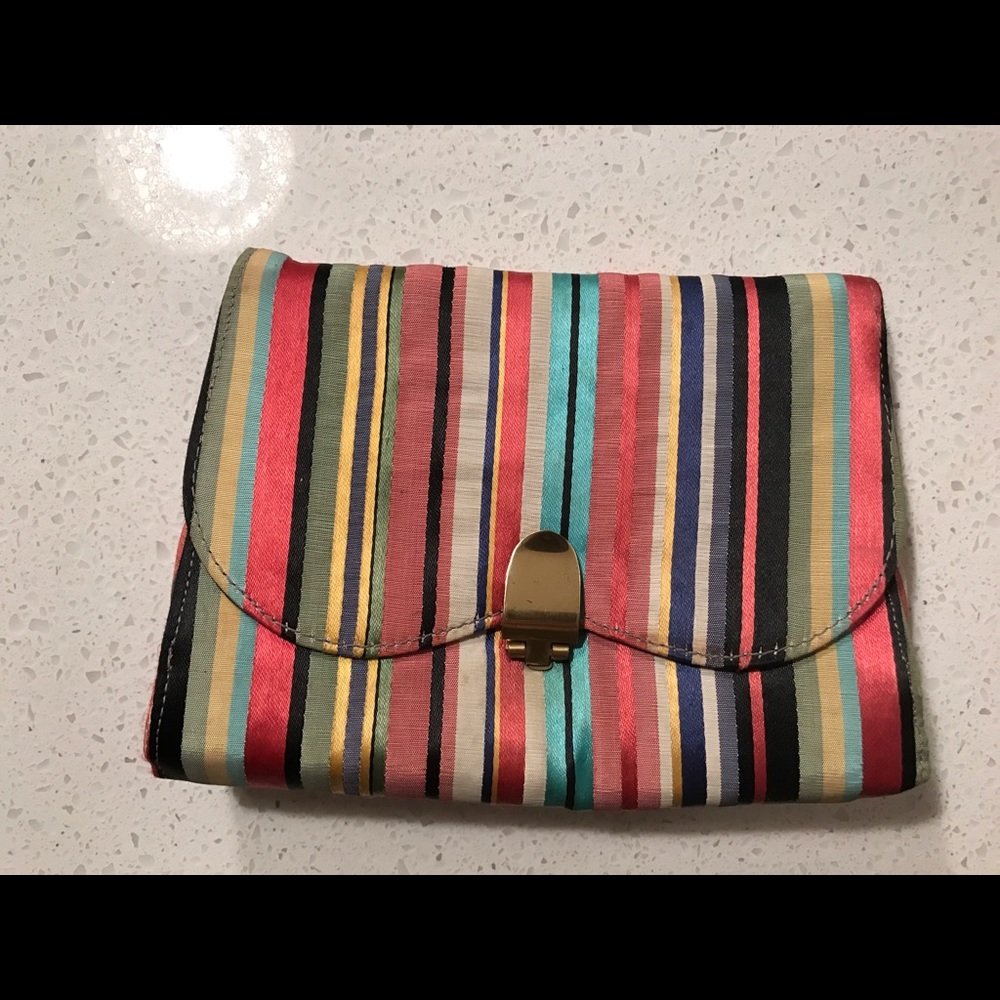 Vintage striped Silk Clutch
