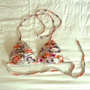 Watercolor Push Up Triangle Bikini Top