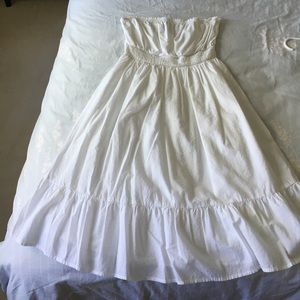 Anthropologie Fei white strapless dress