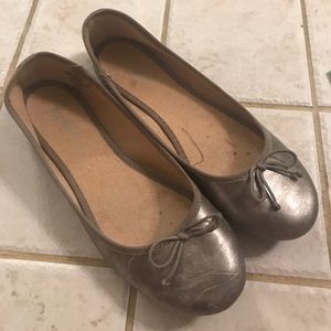 Silver Leather Old Navy Flats