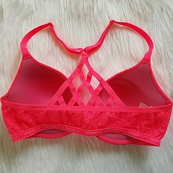 Victorias Secret PINK Leopard Strappy Push Up Bra - Picture 6 of 8