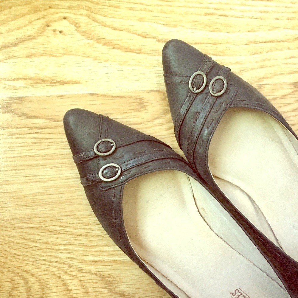 SEYCHELLES "hold your fire" brown leather flats