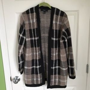 Plaid Open Cardi